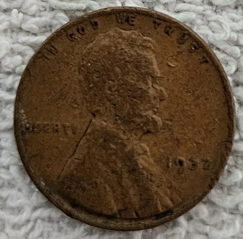 1937年リンカーン小麦ペニー、ミントマーク1Aなし