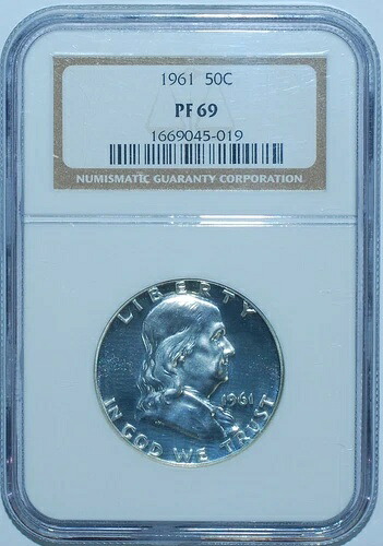 1961年 NGC PR69 プルーフストライク フランクリン ハーフダラー