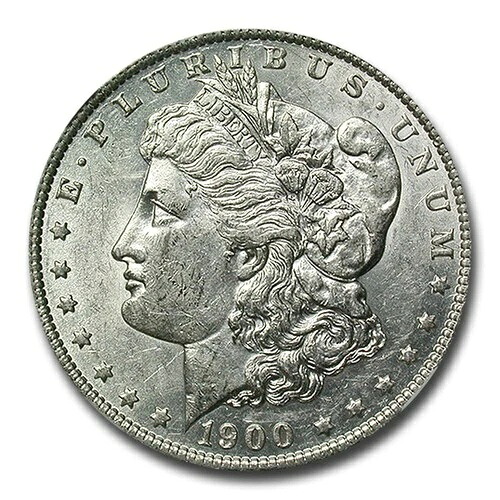 1900-O/CC モルガン・ダラー AU-55 NGC (トップ100)