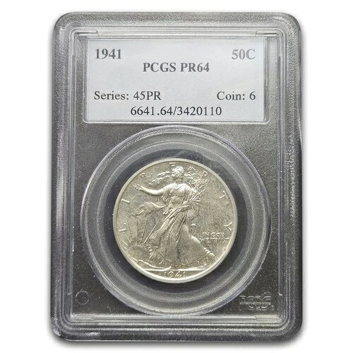 1941年ウォーキング・リバティ・ハーフダラー PR-64 PCGS