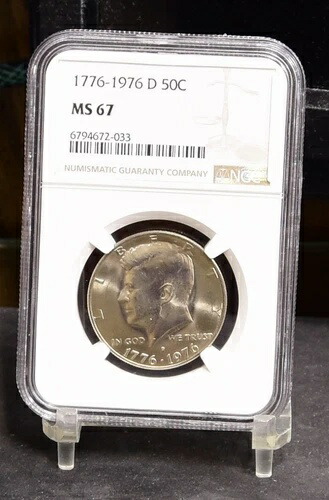 1976年-D ケネディ 1/2ドル-NGC MS67 (#53037-L)-