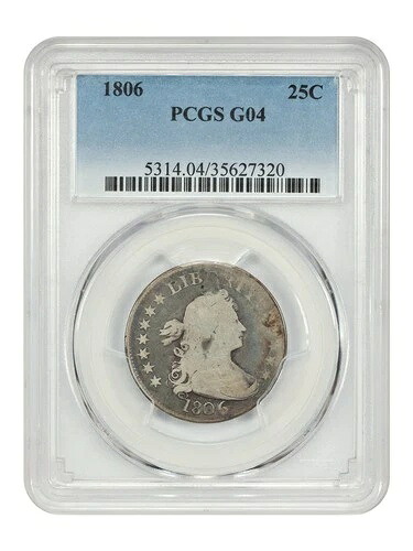 1806 25C PCGS Good 04 - ドレープバストクォーター - 初期型コイン