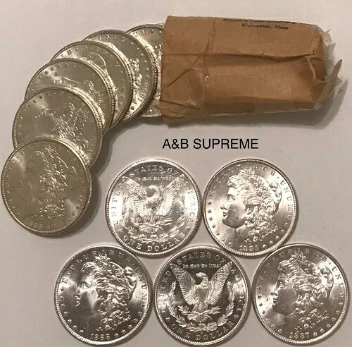 （5）モルガン・ダラー、OBWロール・エステート、1878-1904年、チョイスジェム、Bu Unc、90%シルバー