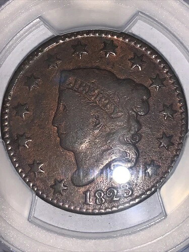 1823年 ラージセント PCGS VG ディテール日付コイン 200年前の非常に良いコイン-