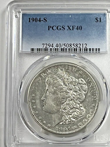 1904-S モルガン・ダラー：PCGS XF40