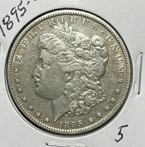 1895-O モルガン銀貨、VF+ 詳細