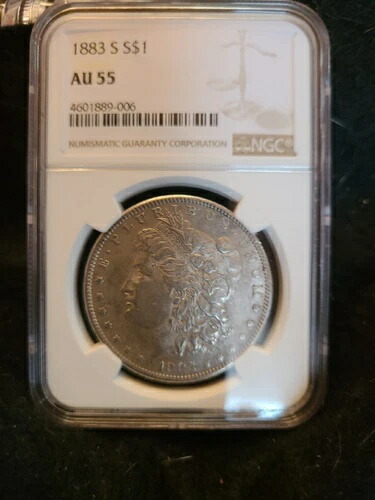 1883-S NGC AU55 モーガン シルバー ドル *美品*