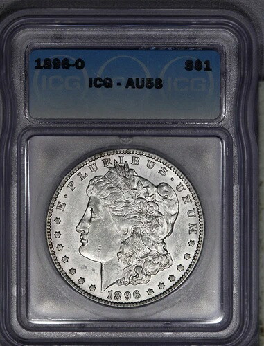 1896年-O モーガンシルバードル $1 ICG - AU58-