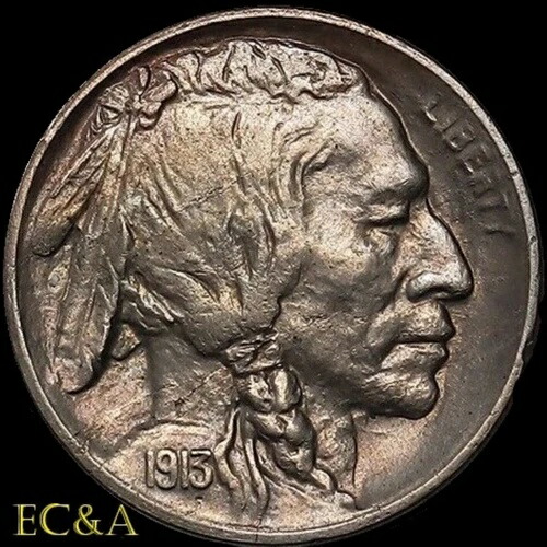 1913年 -Sバッファローニッケル TYPE-1逸品(BN347)-