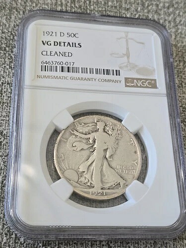 1921年 D ウォーキング・リバティ ハーフダラー NGC VG 詳細クリーニング済み 114,950円