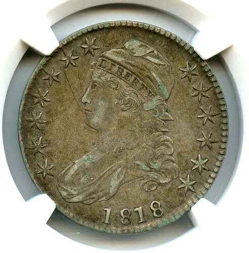 1818年製キャップドバストハーフダラー、NGC XF40
