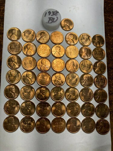 1938 (P) リンカーン ウィート セント ペニー ロール、素晴らしい未使用品!｜WORLD RESOURCE【QUEEN店】