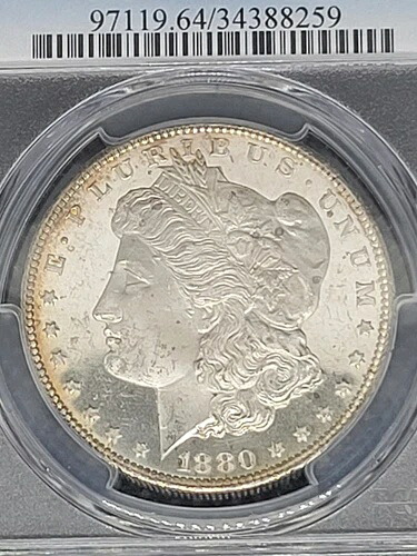 1880年 S $1 モルガン・ダラー PCGS MS64 DMPL