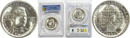 1949-S 50セント ブッカー・T・ワシントン記念ハーフドル PCGS MS-67