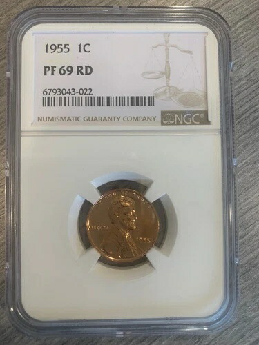 1955年- リンカーン・セント・プルーフ - NGC- PF69RD