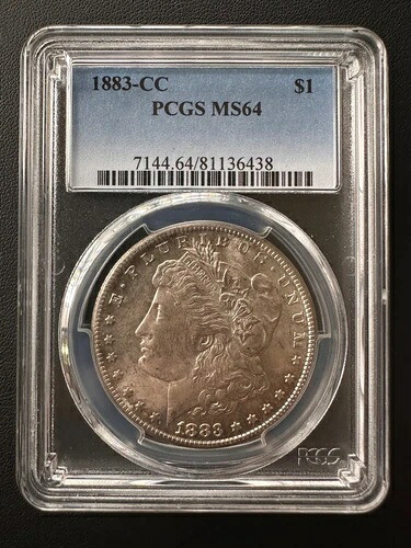 1883年CC 1ドルモルガンドル PCGS MS64コイン