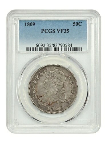 1809 50C PCGS VF35 - キャップドバストハーフダラー