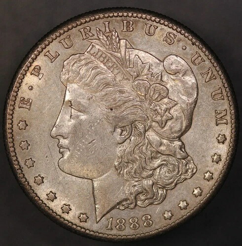 1888年 S モーガン シルバードル - 古いコレクションから新品 - ロット AA 6653