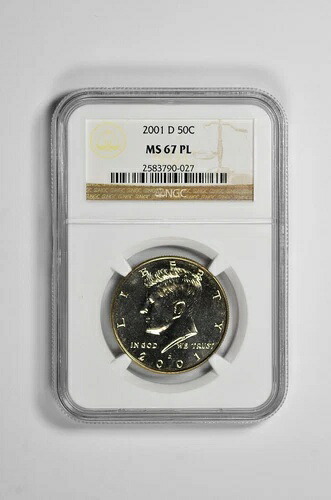 2001 D 50セント ケネディ ハーフダラー NGC MS 67 PL - プルーフ