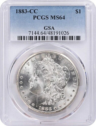 1883-CC モルガン銀貨 MS64 PCGS|WORLD RESOURCE【QUEEN店】