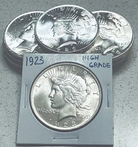 ゴージャスな（10）1923年シルバーピースダラーGEM BUミラー仕上げお手頃価格 115,500円