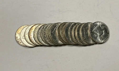 1954-D フランクリン ハーフ .50。90% シルバーロール。20枚（未使用）。｜WORLD RESOURCE【QUEEN店】