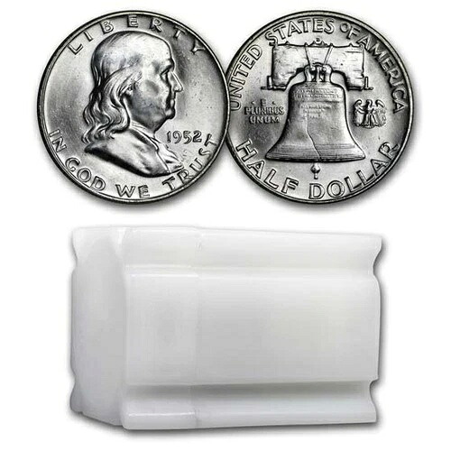 1952-D フランクリン ハーフダラー 20枚入りコインロール BU｜WORLD RESOURCE【QUEEN店】