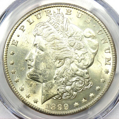 1899-S モーガン シルバー ダラー 1 ドル コイン - PCGS 未流通詳細 (UNC MS) - 希少