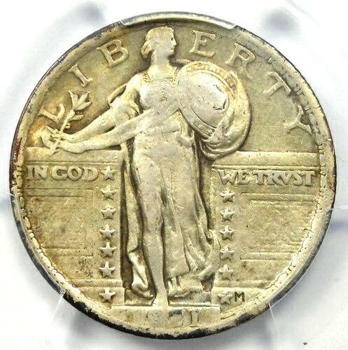 1921 年 スタンディング リバティ クォーター 25 セント - PCGS VF 詳細 - 希少な認定コイン!|WORLD RESOURCE【QUEEN店】