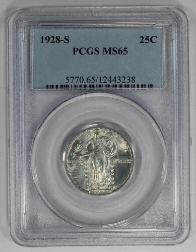 1928-S スタンディングリバティクォーター PCGS MS65