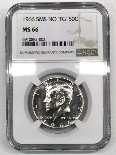 1966年 SMS FS-901 NO "FG" ケネディ ハーフダラー NGC MS-66|WORLD RESOURCE【QUEEN店】