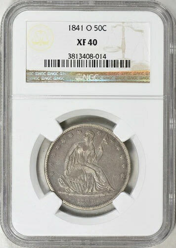 1841-O シーテッド・リバティ・ハーフドル NGC XF-40