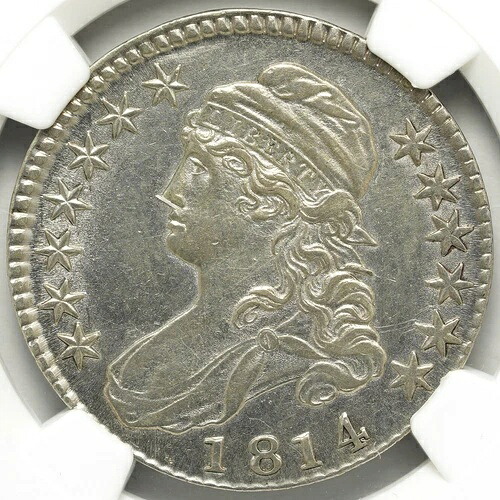 1814年 (P) タイプ1、文字入りエッジキャップドバストハーフダラー NGC XF 詳細|WORLD RESOURCE【QUEEN店】