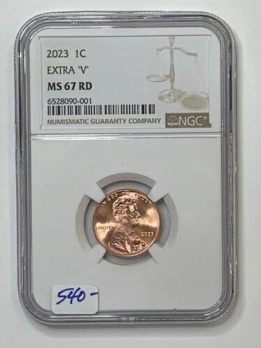 2023年 リンカーンシールド セント エクストラ “V” NGC MS67 RD ** XKRHX0001