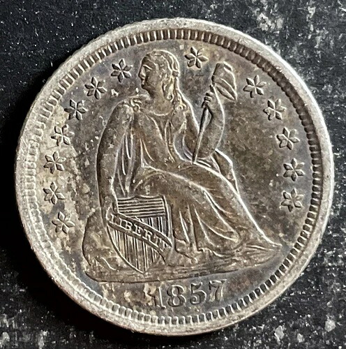 1857-O シーテッド・リバティ・ダイム 10セント 希少オールドシルバーコレクション 素晴らしいコイン e703|WORLD RESOURCE【QUEEN店】