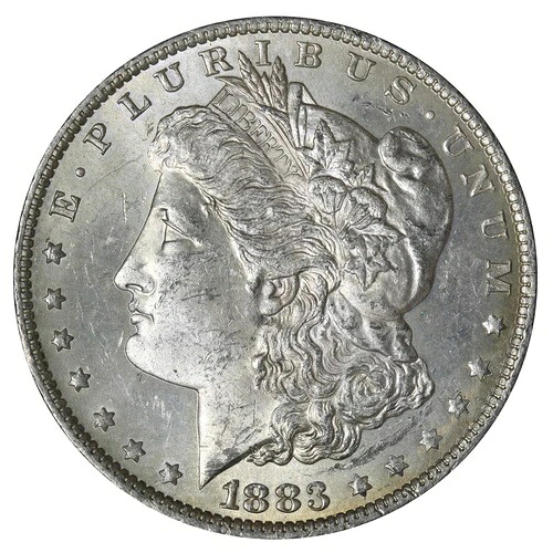 1883-O モルガン銀貨 宝石 BU フラッシー E755 KRHM