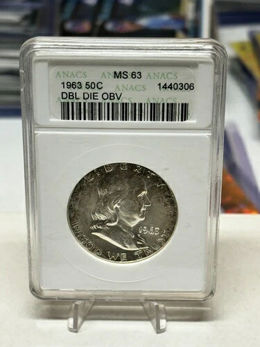 ANACs 1963 フランクリン ハーフダラー オブジェ ダイクラッシュ バラエティ FS-402 MS63