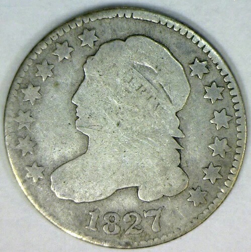 1827年 バストダイム; G-VG; JR-3