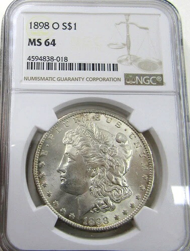 1898-O モルガン銀貨 NGC MS64 $1