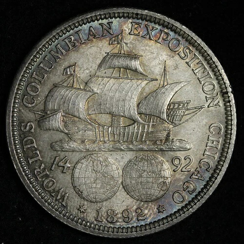 1892年コロンビア万国博覧会 シルバーハーフドル BU *未流通 MSトーン E317 UQCB