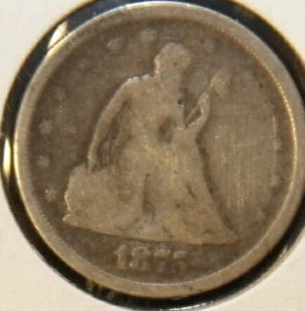 1875-S 自由の女神像 20セント硬貨、流通コイン。店舗番号 231215074