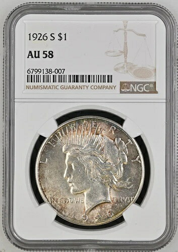 1926年 Sピース銀貨 NGC AU-58