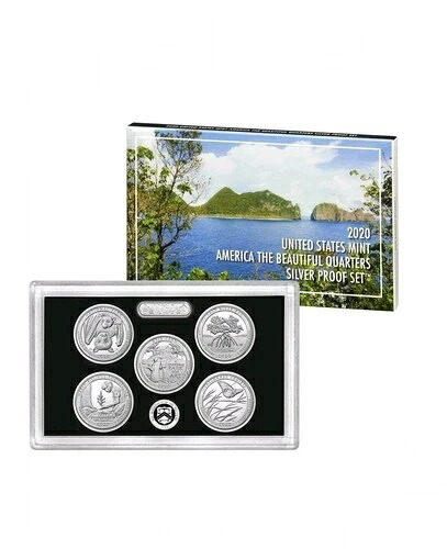 2020年 S国立公園アメリカ美しい造幣局シルバープルーフセット 箱付き CoA-