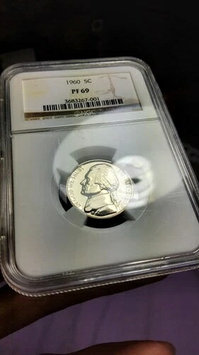 1960年 ?? プルーフ ジェファーソン ニッケル 5セント NGC PF69 ?? *限定725枚* (#40)