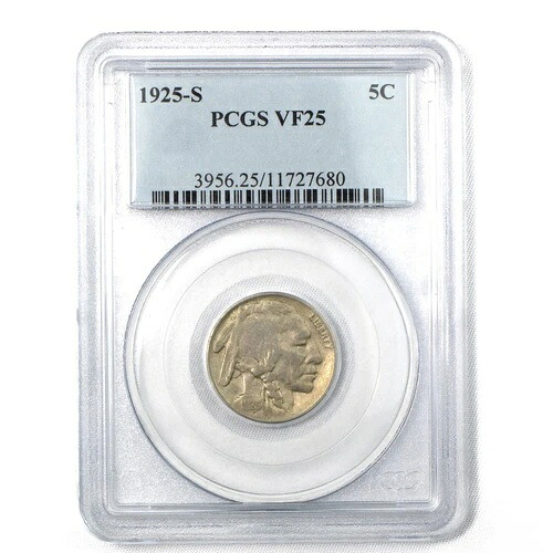 1925年 -S サンフランシスコバッファローニッケル 5c PCGS VF25-
