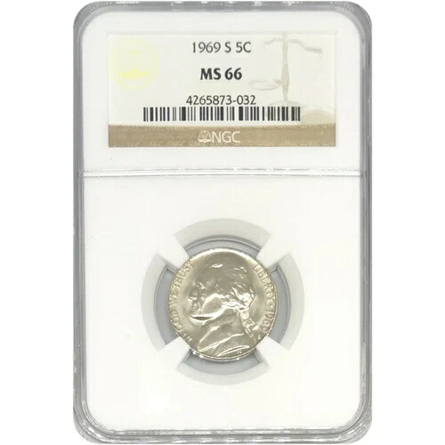 1969年 S ジェファーソンニッケル NGC MS66 *Rev Tye's* #3032122