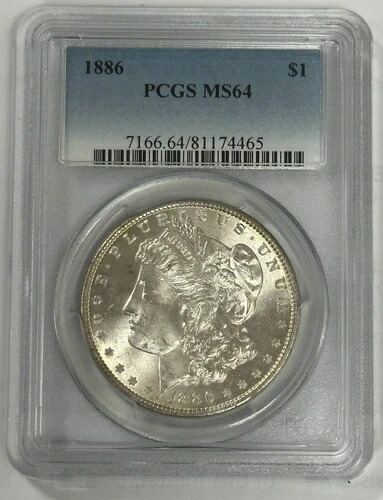 1886年 P モルガン銀貨 PCGS MS-64 スウィートラスター 44,330円