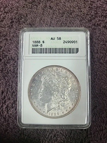 1888年-Pモーガンシルバードル VAM 8 AU58-