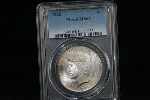 1925年 ピース PCGS 未流通 MS-64 シルバードルコイン フィラデルフィア造幣局 46,200円