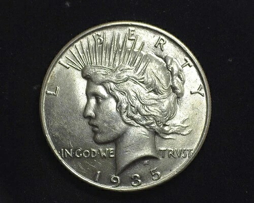 HS&C: 1935年 ピースダラー BU - 米国コイン